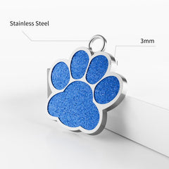 Personalized Pet ID Tags Engraved Name Phone Number and Address Paw Shape