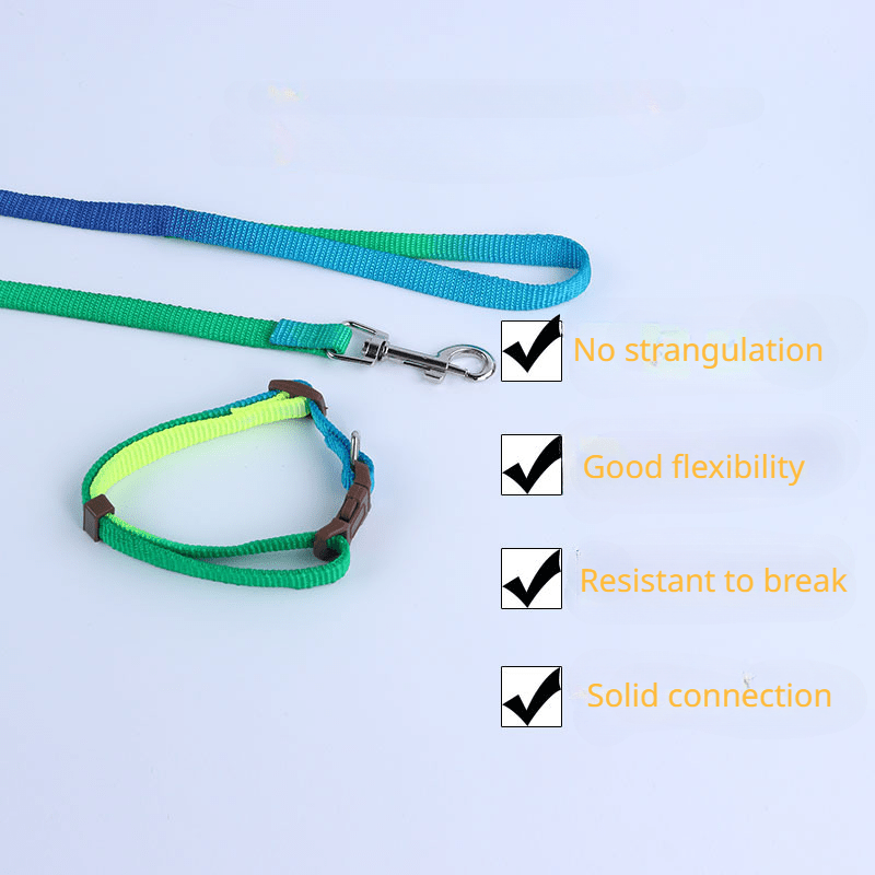 Soft Handle Nylon Pet Leash and Collar Set for Small and Medium Dogs