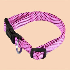 Adjustable Breathable Dog Collar Cross border Style Hemp Dot Pattern Nylon