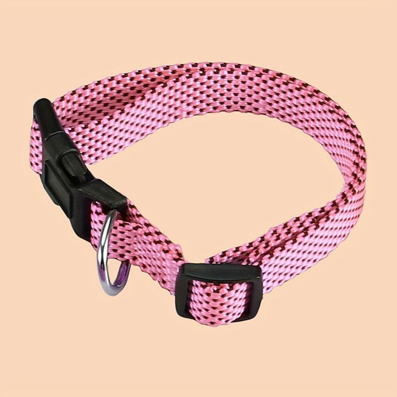 Adjustable Breathable Dog Collar Cross border Style Hemp Dot Pattern Nylon