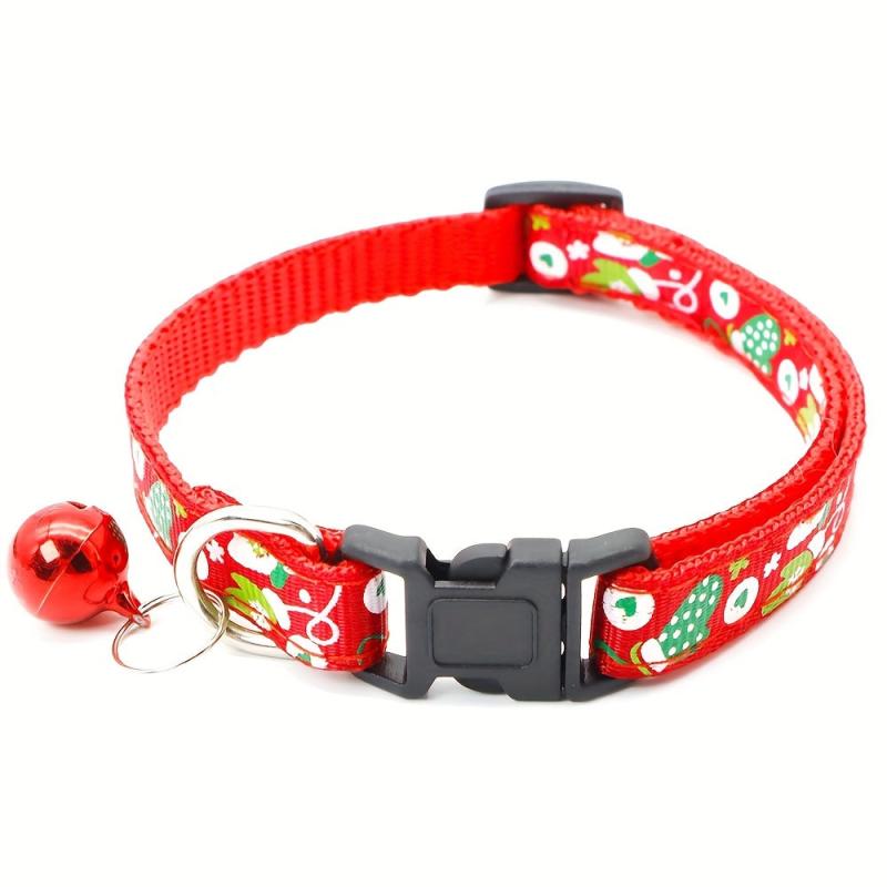 6pcs Christmas Dog Collar Adjustable Buckle Pet Supplies