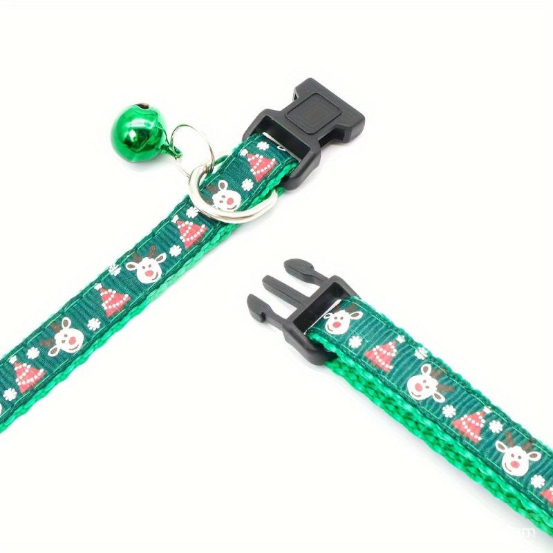 6pcs Christmas Dog Collar Adjustable Buckle Pet Supplies