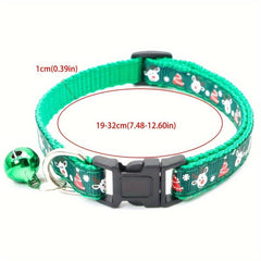 6pcs Christmas Dog Collar Adjustable Buckle Pet Supplies