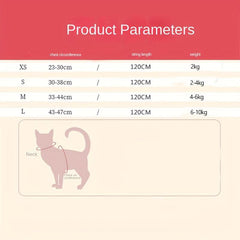 Adjustable Soft Mesh Cat Harness and Leash Set