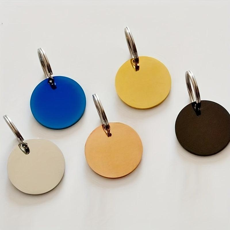 Personalized Dog/Cat Tag Engraved Round Collar Pendant