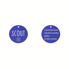 Personalized Dog/Cat Tag Engraved Round Collar Pendant