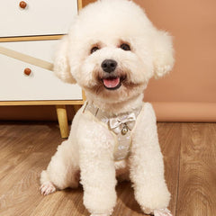 Stylish Dog Harness with Bowtie and Handle