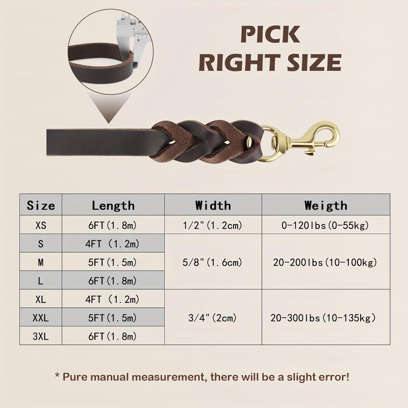 Taglory 6ft Leather Pet Leash - Upgrade Your Walks!
