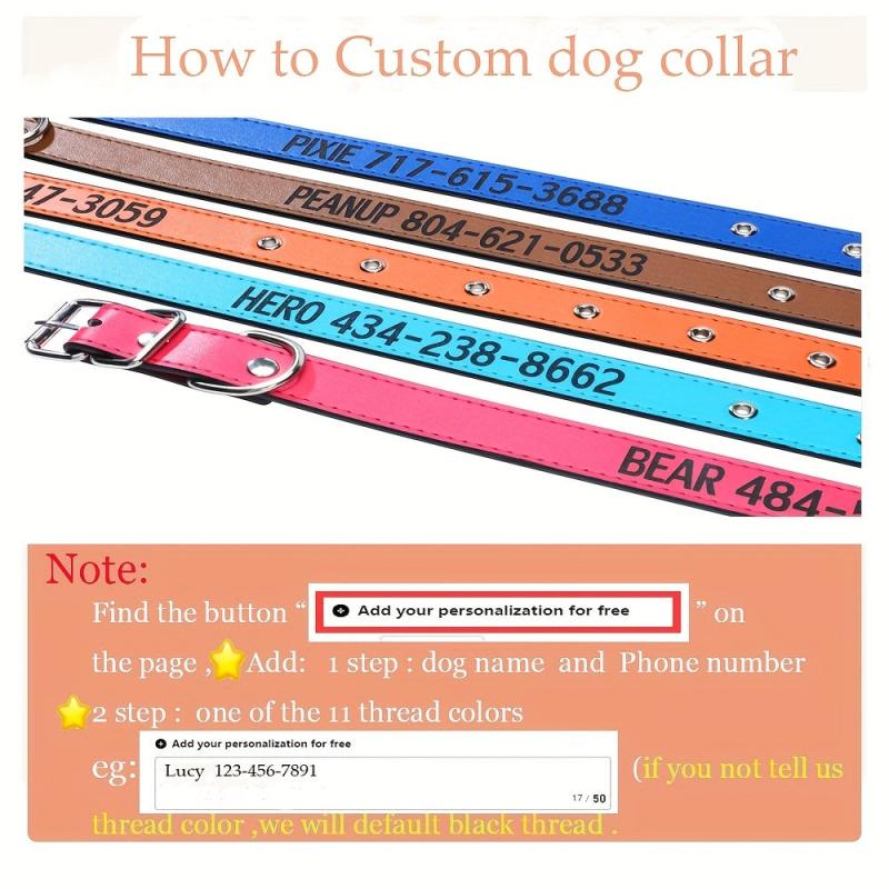 Custom Leather Dog Collar for Any Size Dog