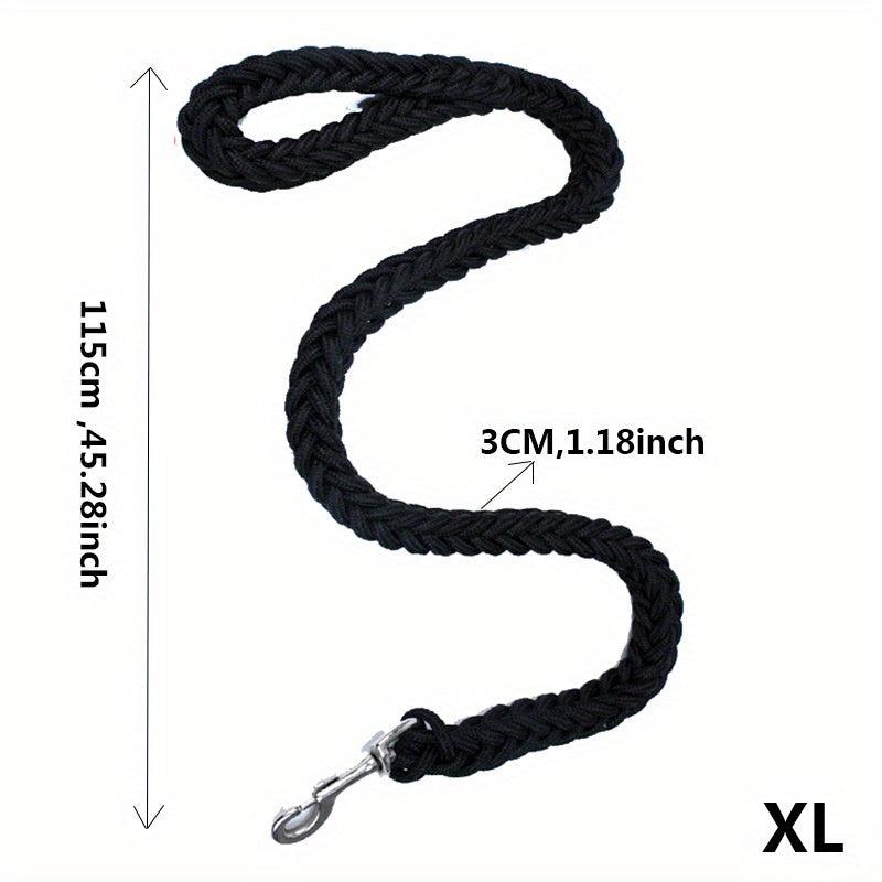 8 Strand Braided Dog Leash & Collar Set - Strong & Durable