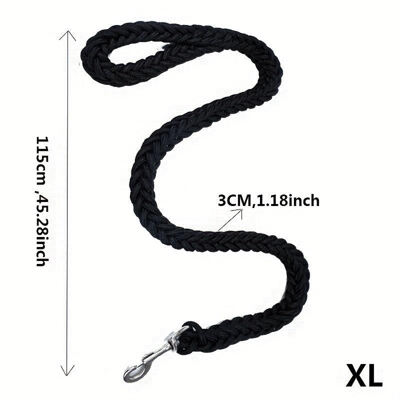 8 Strand Braided Dog Leash & Collar Set - Strong & Durable
