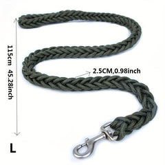 8 Strand Braided Dog Leash & Collar Set - Strong & Durable