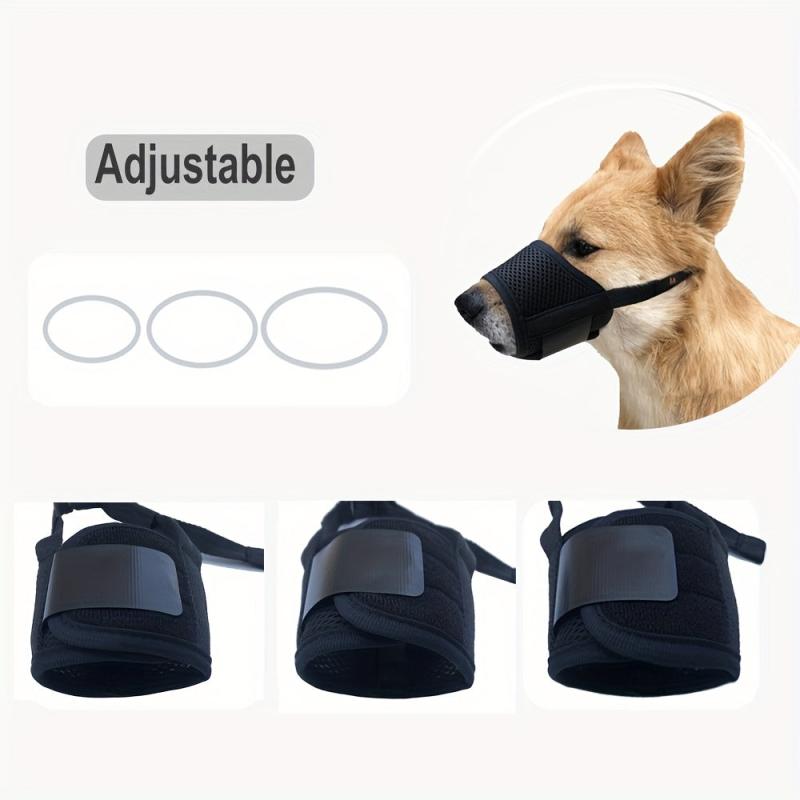 Soft Mesh Pet Muzzle Adjustable Anti Biting Safe Comfortable