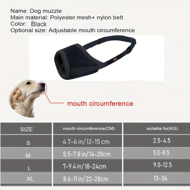 Soft Mesh Pet Muzzle Adjustable Anti Biting Safe Comfortable