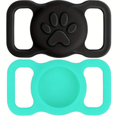 2 Pack Taglory Silicone Dog Collar Holder for Airtag Lightweight and Durable