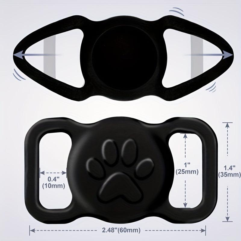 2 Pack Taglory Silicone Dog Collar Holder for Airtag Lightweight and Durable