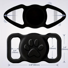 2 Pack Taglory Silicone Dog Collar Holder for Airtag Lightweight and Durable