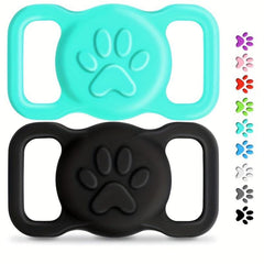 2 Pack Taglory Silicone Dog Collar Holder for Airtag Lightweight and Durable