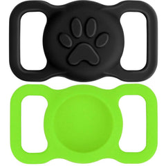 2 Pack Taglory Silicone Dog Collar Holder for Airtag Lightweight and Durable