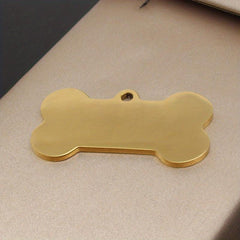 Personalized Bone Shaped Pet ID Tag - Engraved Dog Tag