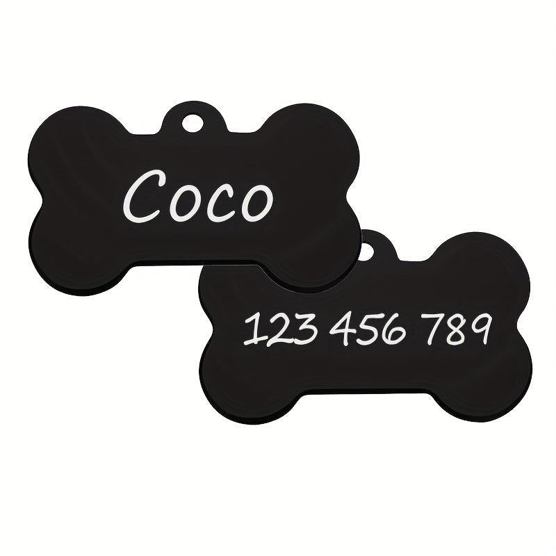 Personalized Bone Shaped Pet ID Tag - Engraved Dog Tag