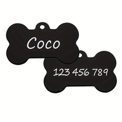 Personalized Bone Shaped Pet ID Tag - Engraved Dog Tag