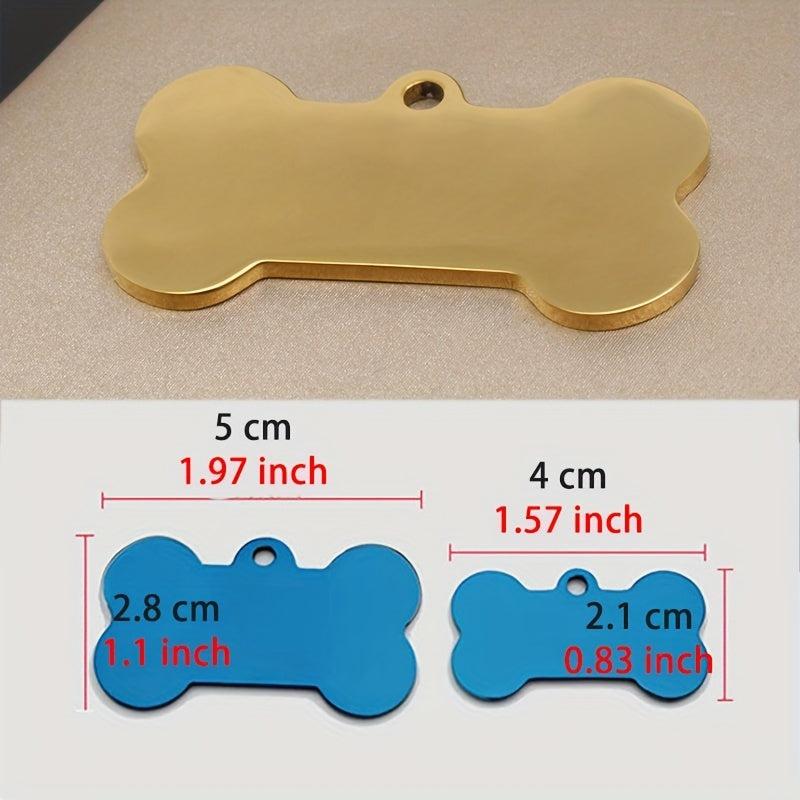 Personalized Bone Shaped Pet ID Tag - Engraved Dog Tag
