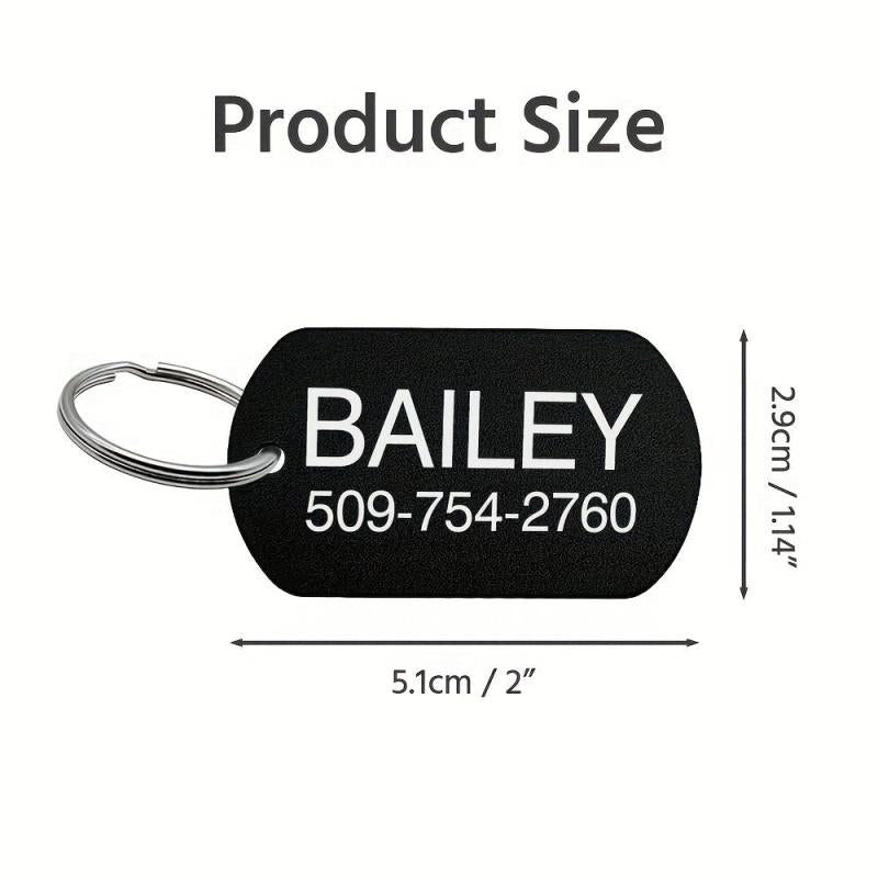 Custom Engraved Dog Tag Slide On Pet ID Tag