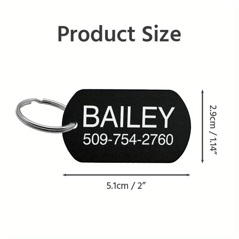 Custom Engraved Dog Tag Slide On Pet ID Tag