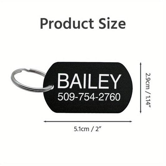 Custom Engraved Dog Tag Slide On Pet ID Tag