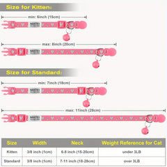 Reflective Cat Collar with Bell and Tag - Keep Your Cat Safe