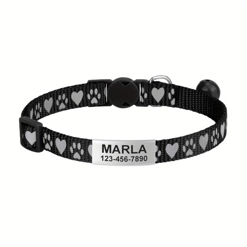 Reflective Cat Collar with Bell and Tag - Keep Your Cat Safe