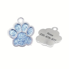 Personalized Engraved Paw Pet ID Tag - Customized Anti-Lost Dog Tag