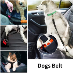 1pc Retractable & Adjustable Pet Seat Belt For Cars
