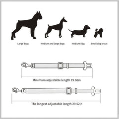 1pc Retractable & Adjustable Pet Seat Belt For Cars