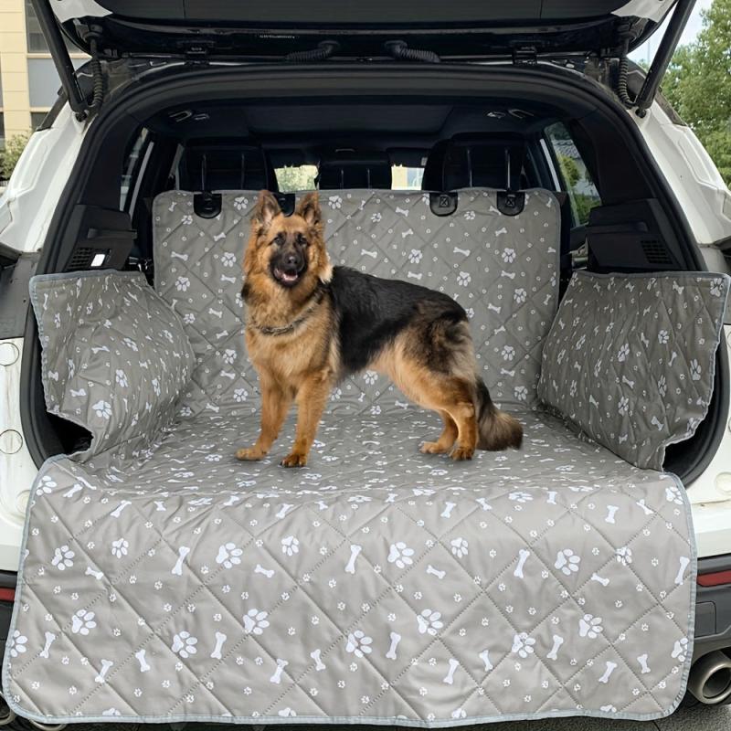 Grey Oxford Cloth Dog Car Seat Cover Thickened Car Trunk Pet Mat