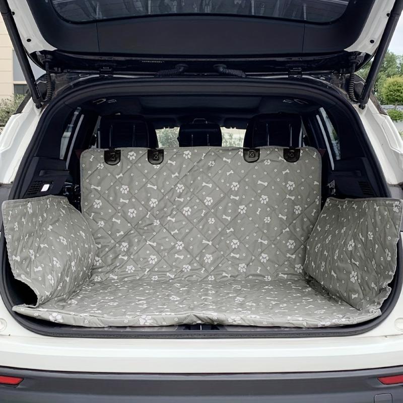 Grey Oxford Cloth Dog Car Seat Cover Thickened Car Trunk Pet Mat