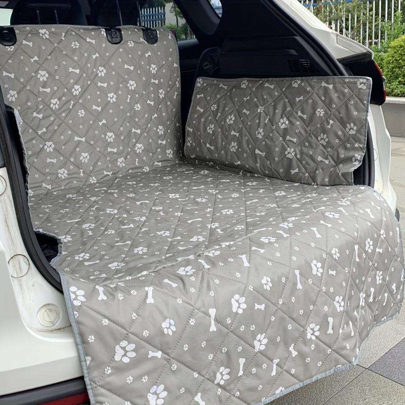 Grey Oxford Cloth Dog Car Seat Cover Thickened Car Trunk Pet Mat