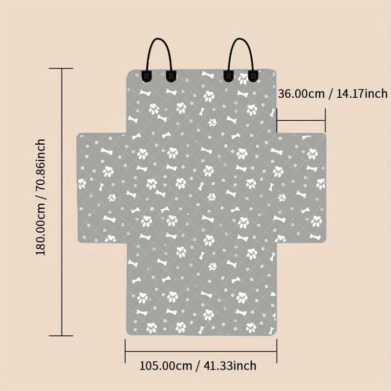 Grey Oxford Cloth Dog Car Seat Cover Thickened Car Trunk Pet Mat