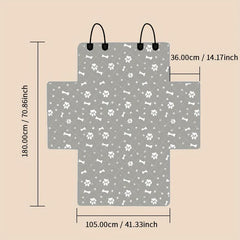Grey Oxford Cloth Dog Car Seat Cover Thickened Car Trunk Pet Mat