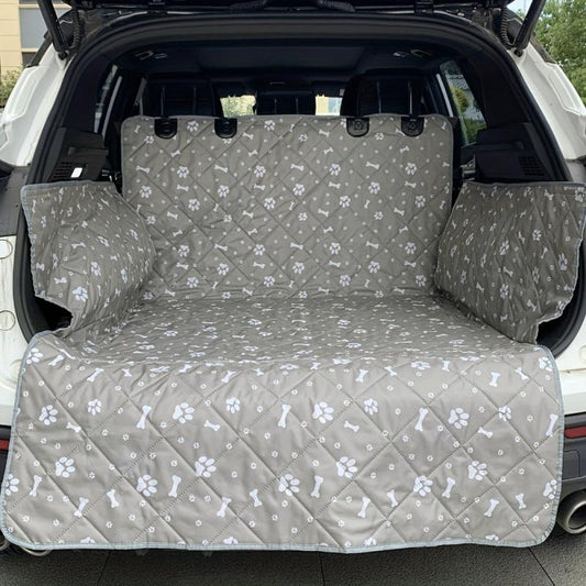 Grey Oxford Cloth Dog Car Seat Cover Thickened Car Trunk Pet Mat
