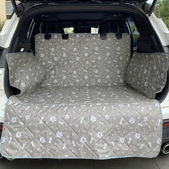 Grey Oxford Cloth Dog Car Seat Cover Thickened Car Trunk Pet Mat