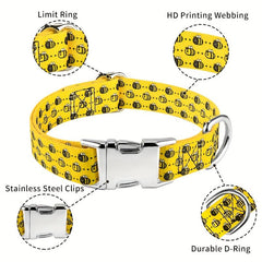 Animal Print Dog Collar for Small Medium Large Dogs