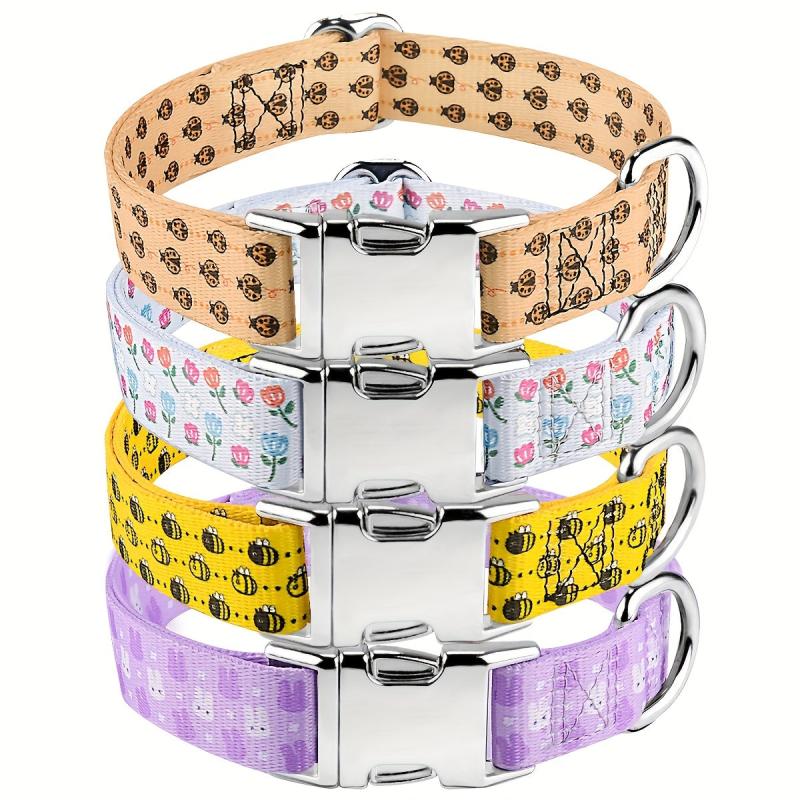 Animal Print Dog Collar for Small Medium Large Dogs
