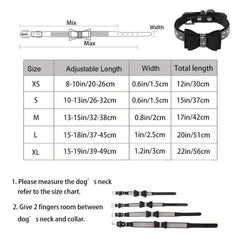 Personalized Rhinestone Dog Collar w/ Engraved Nameplate & Bowtie