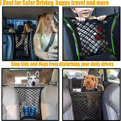 Dog Car Net Barrier Auto Safety Mesh Organizer Bag