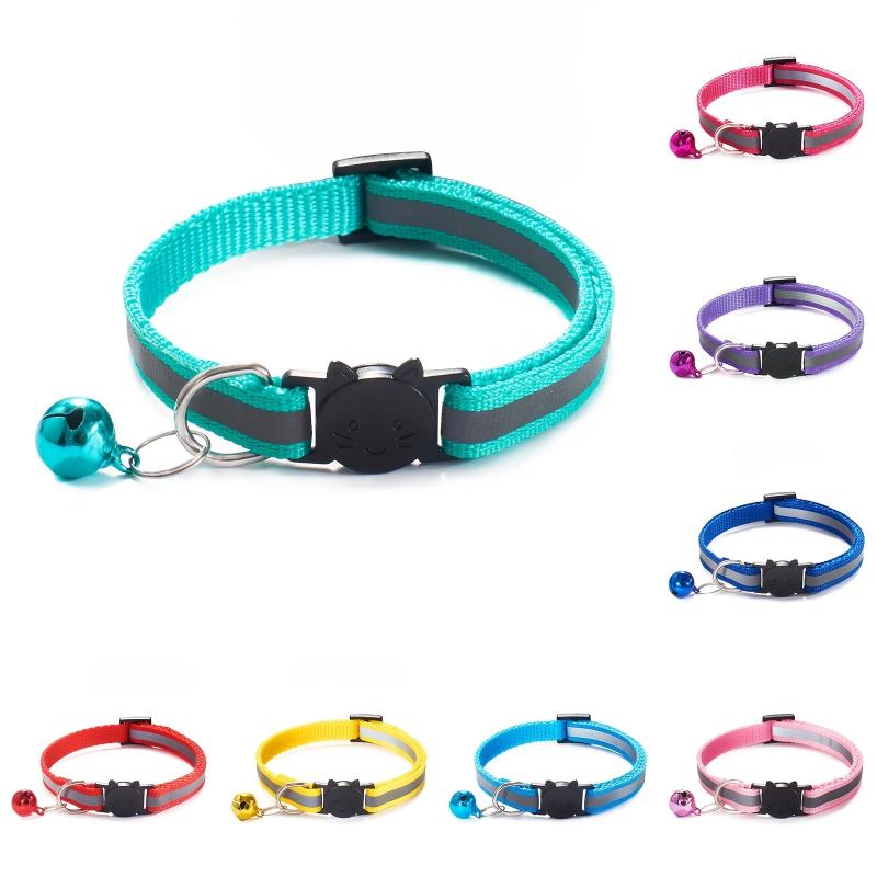 Cat Collars with Bell & Buckle, Cat Shaped Decoration