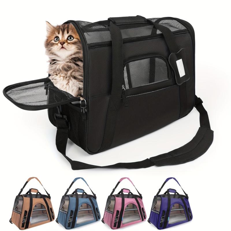 Soft Portable Cat Carrier Bag Travel Tote Breathable Pet Backpack