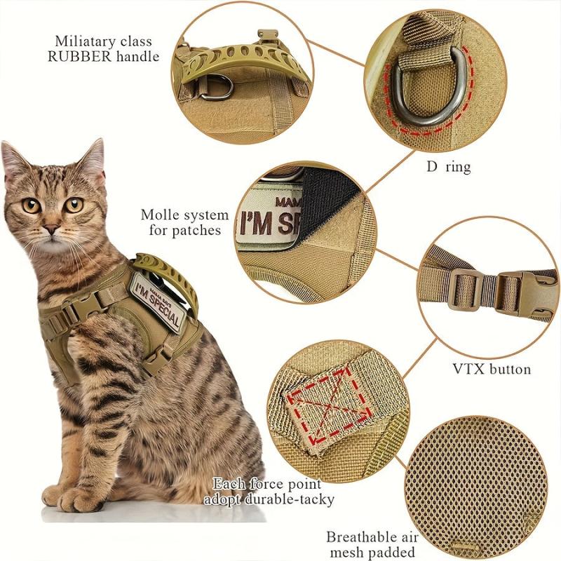 Adjustable Escape Proof Cat Harness Vest for Small Dog Kitten