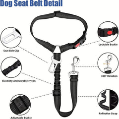 Adjustable Safety Dog Seat Car Harness